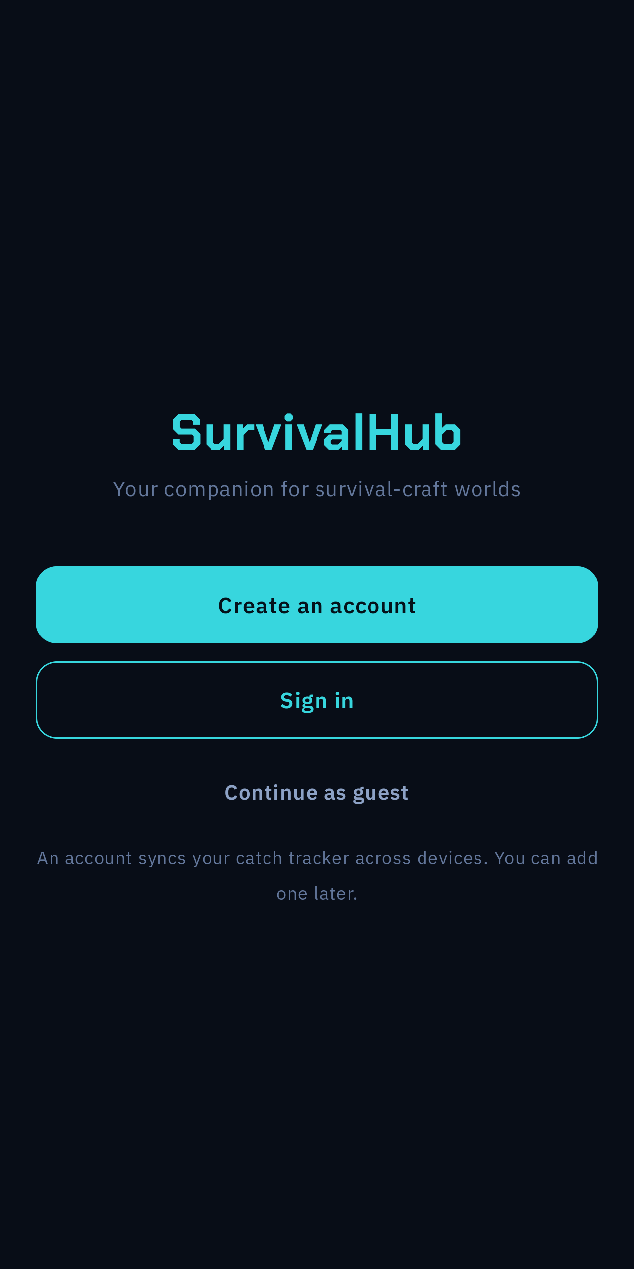 SurvivalHub on Android